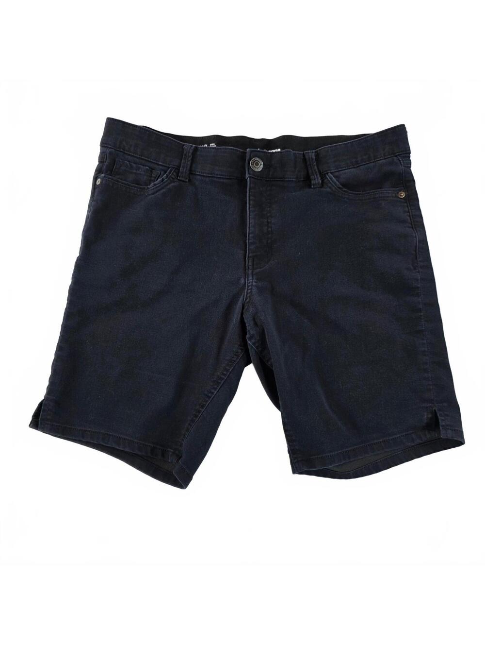 Liz Claiborne Sara Short Women's Black Mid-Rise Shorts Size 16P Flexi Waistband